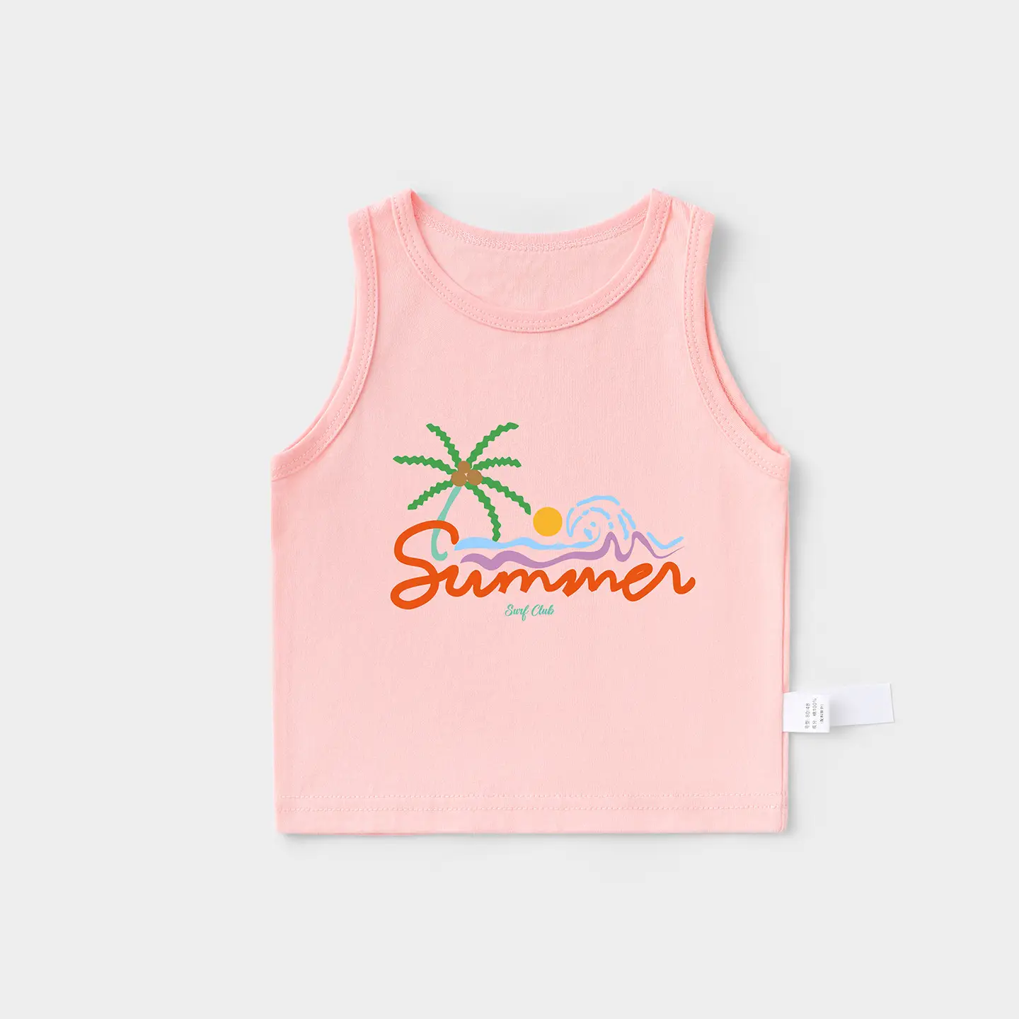 Boys Girls Summer Vests Pure Cotton Sleeveless T-Shirts - Image 3