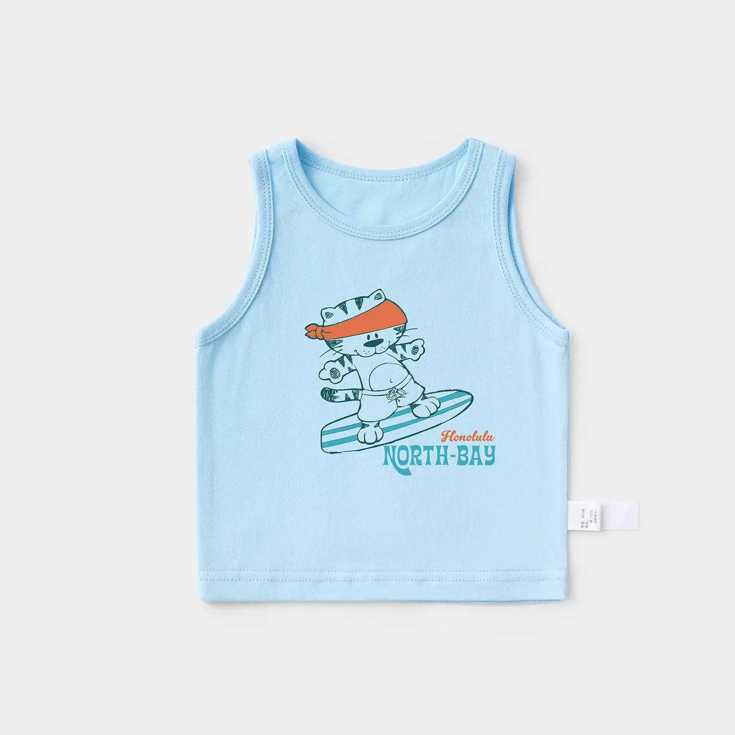 Boys Girls Summer Vests Pure Cotton Sleeveless T-Shirts - Image 7