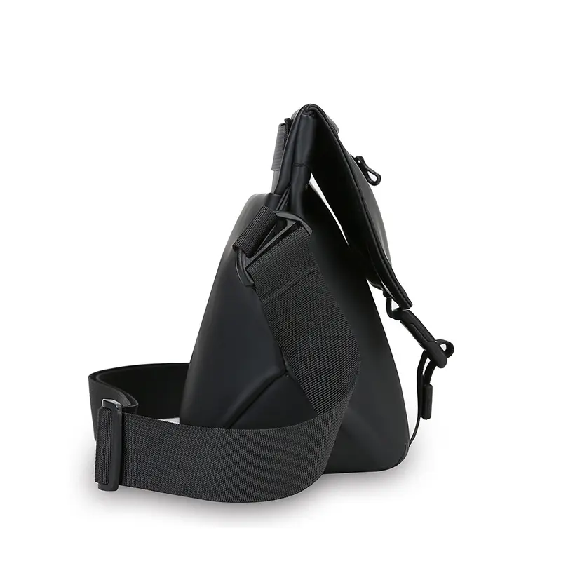 Black Crossbody Messenger Bag for Men - Image 4