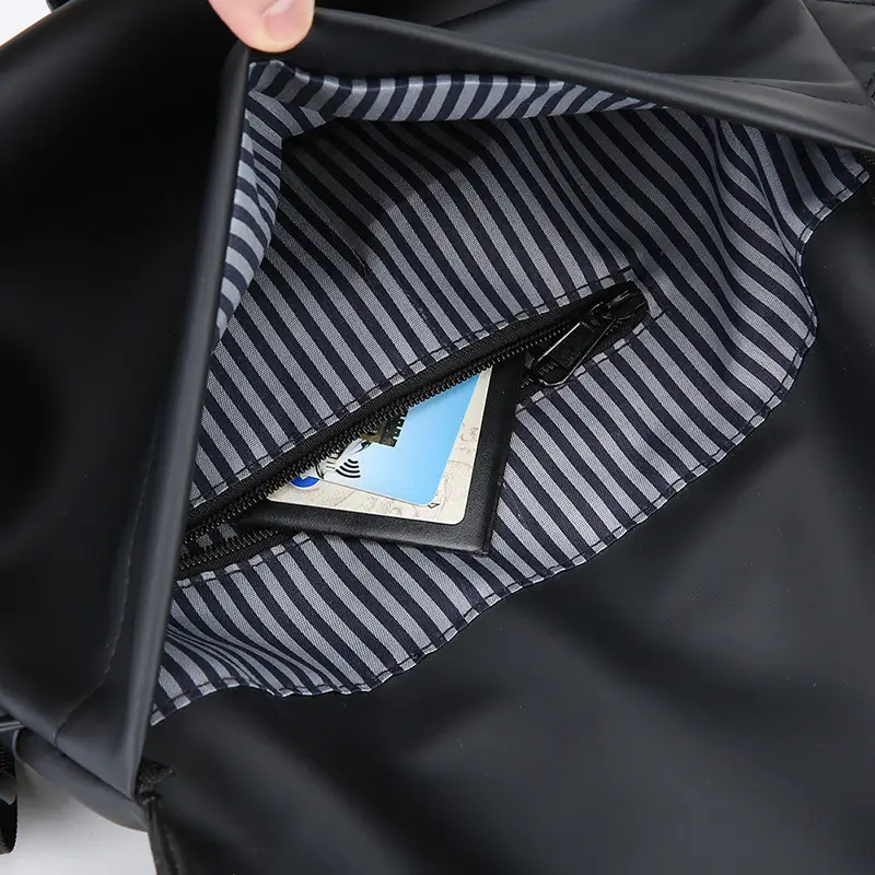 Black Crossbody Messenger Bag for Men - Image 5