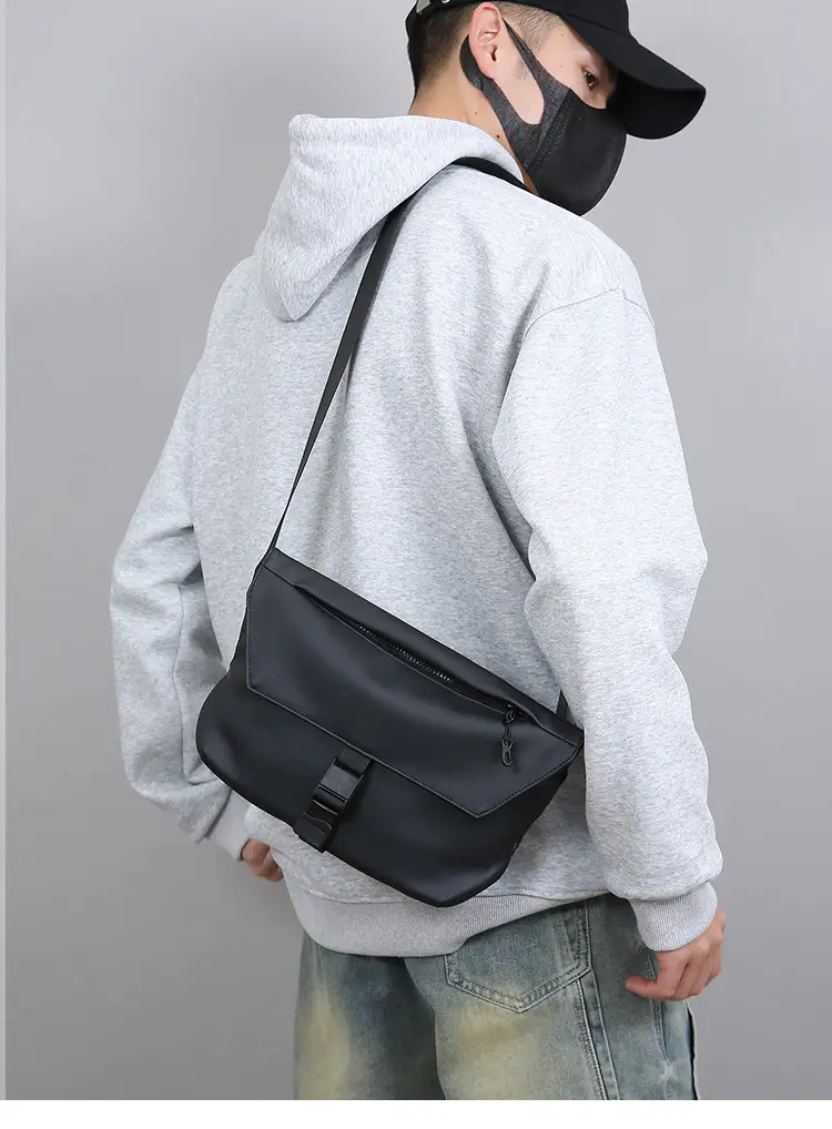 Black Crossbody Messenger Bag for Men — feature 16