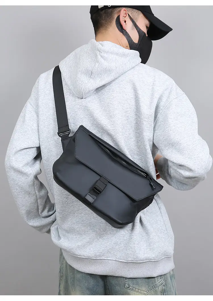 Black Crossbody Messenger Bag for Men — feature 19
