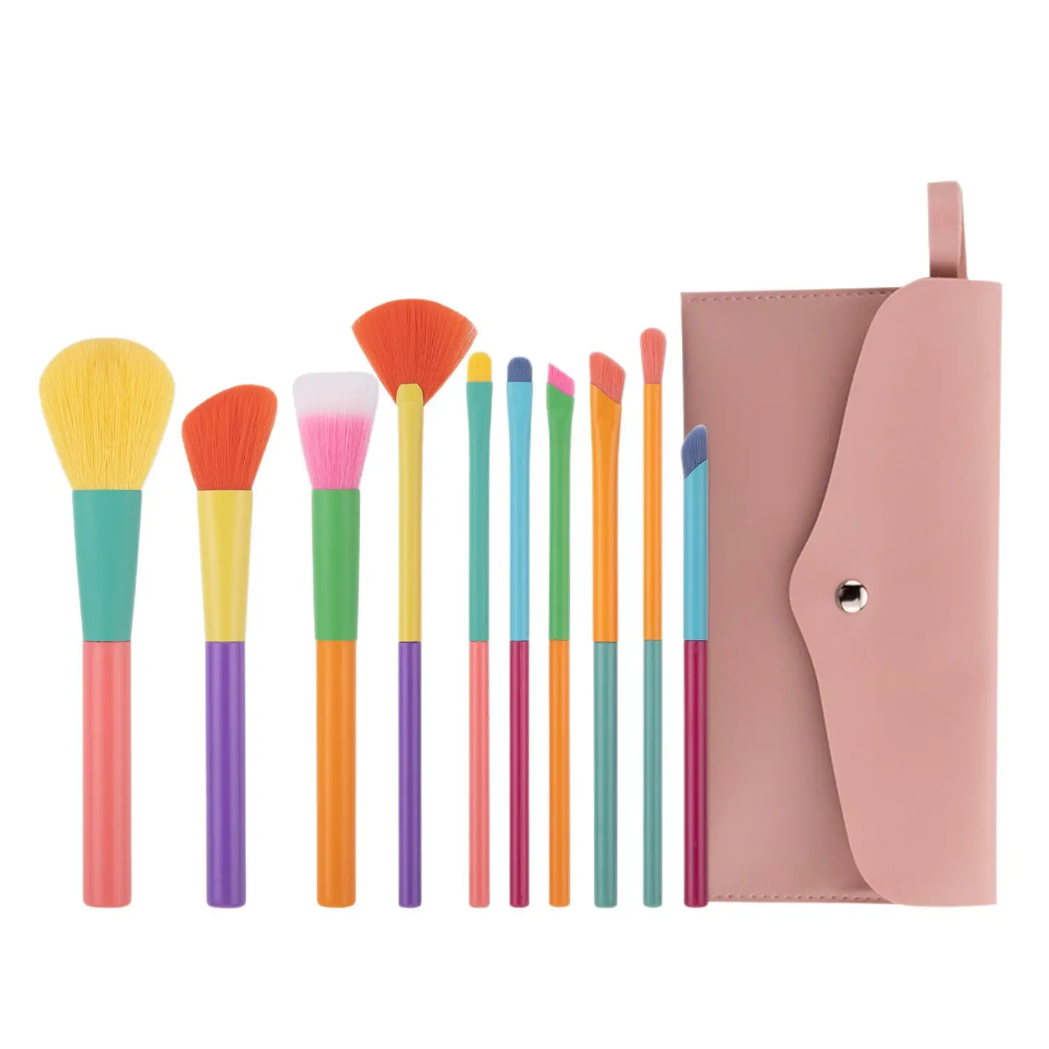 Cross-border Makeup Brushes 10 Colors Soft Wool Foundation Blush Egg Powder Puff