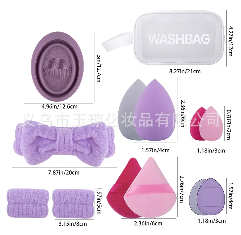 Cross-border Makeup Brushes 10 Colors Soft Wool Foundation Blush Egg Powder Puff — feature 4