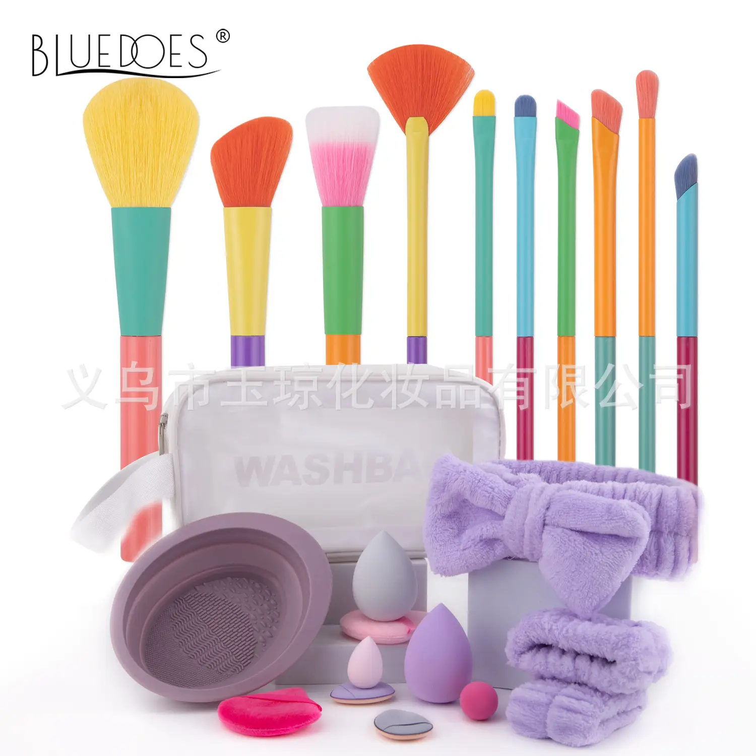 Cross-border Makeup Brushes 10 Colors Soft Wool Foundation Blush Egg Powder Puff