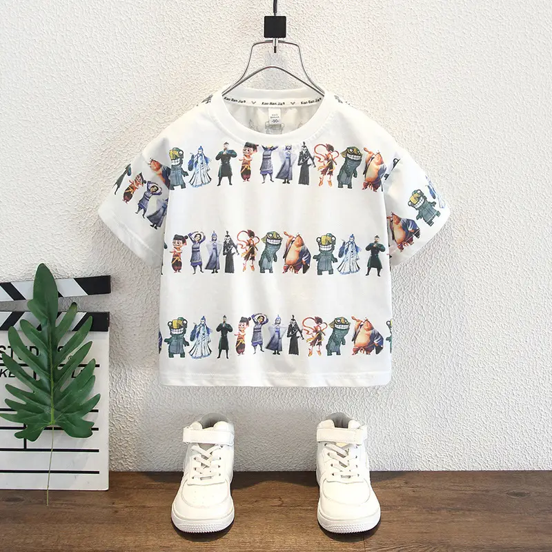 Boys Cartoon Denim Shorts 2025 Set - Image 2