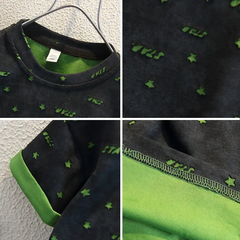 Boys Summer T-Shirt Green Print Thin 2025 - Image 4