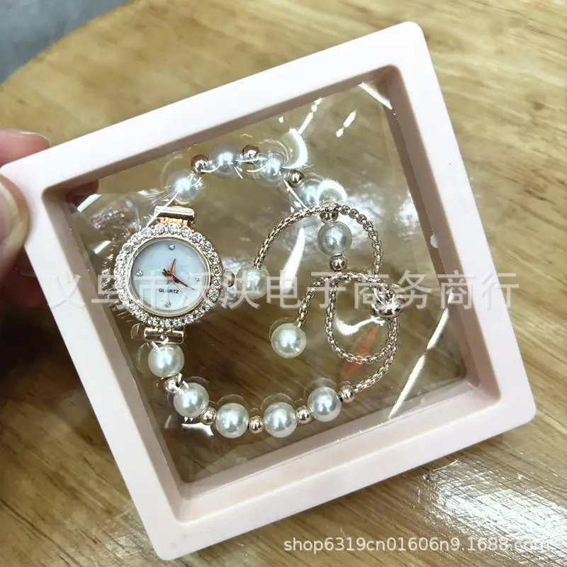 2025 Pearl Bracelet Watch for Women Round Shell Design - Image 4