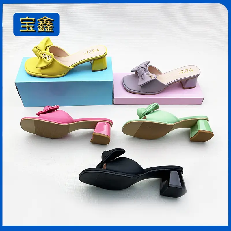 Cross-Border High Heel Slippers Women Spring 2025