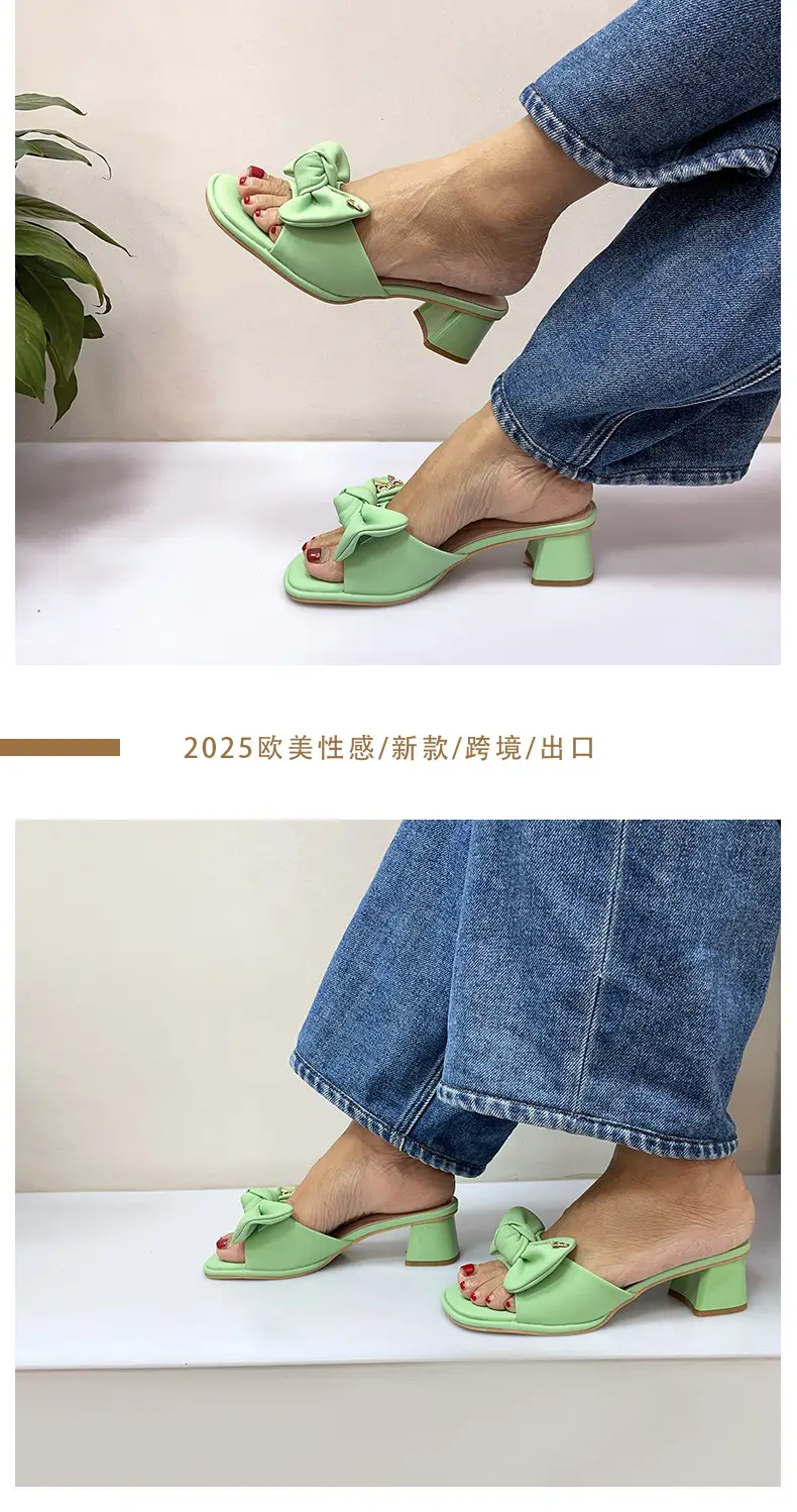 Cross-Border High Heel Slippers Women Spring 2025 — feature 2