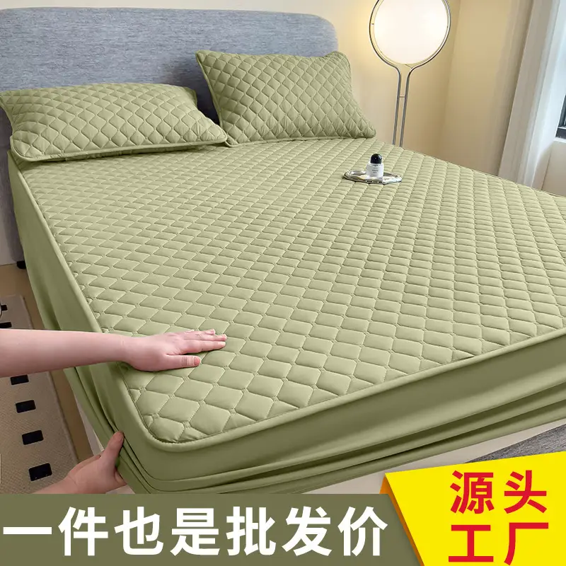 Three-Piece Quilted Bed Sheet Set, Skin-Friendly, Non-Slip, Quilted Bed Cover, Single Student Dormitory, Washable Mattress Protector - Image 17