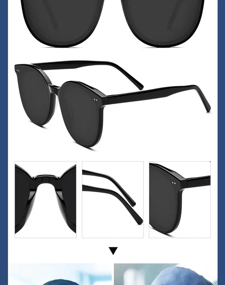 Women Anti-UV Slim Sunglasses White Clear — feature 18