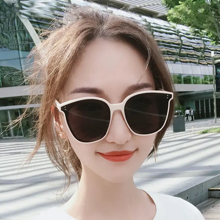 Women Anti-UV Slim Sunglasses White Clear - Image 11