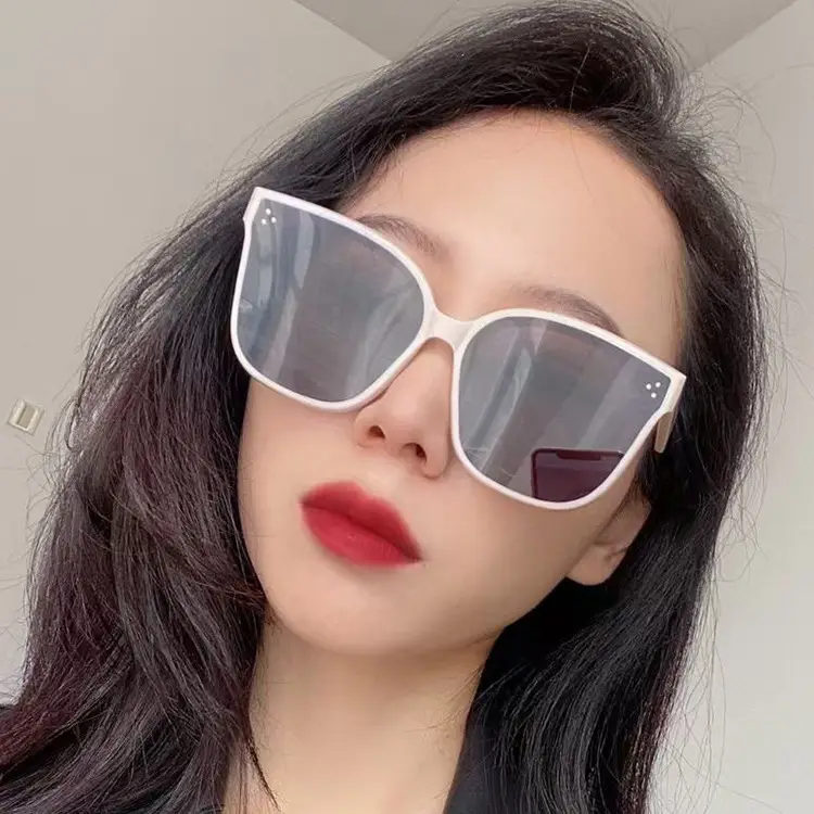 Women Anti-UV Slim Sunglasses White Clear - Image 13