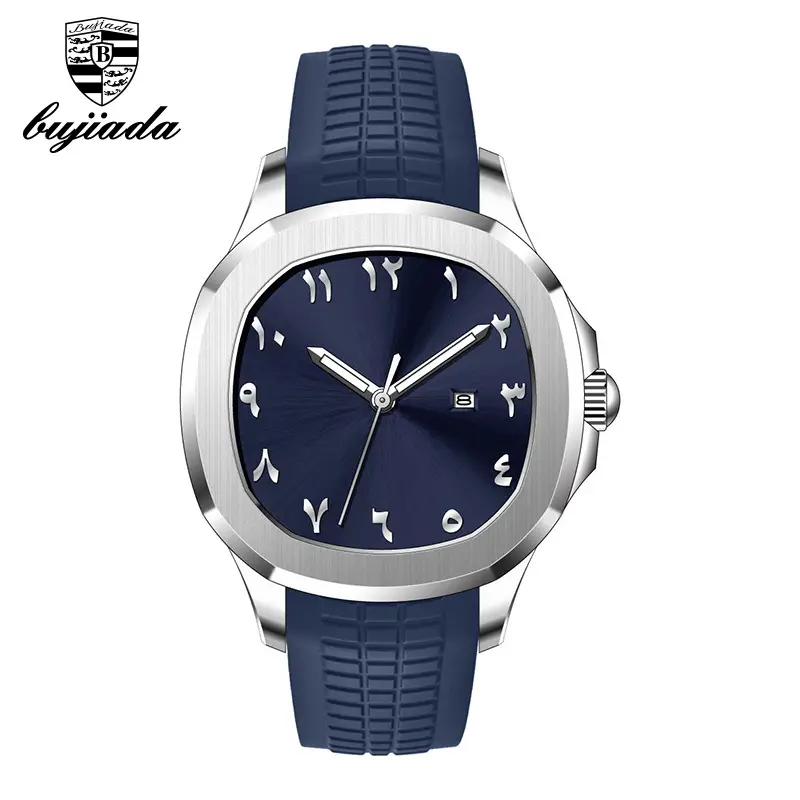 Men's Black Silicone Sports Watch with Quartz Movement - Image 3