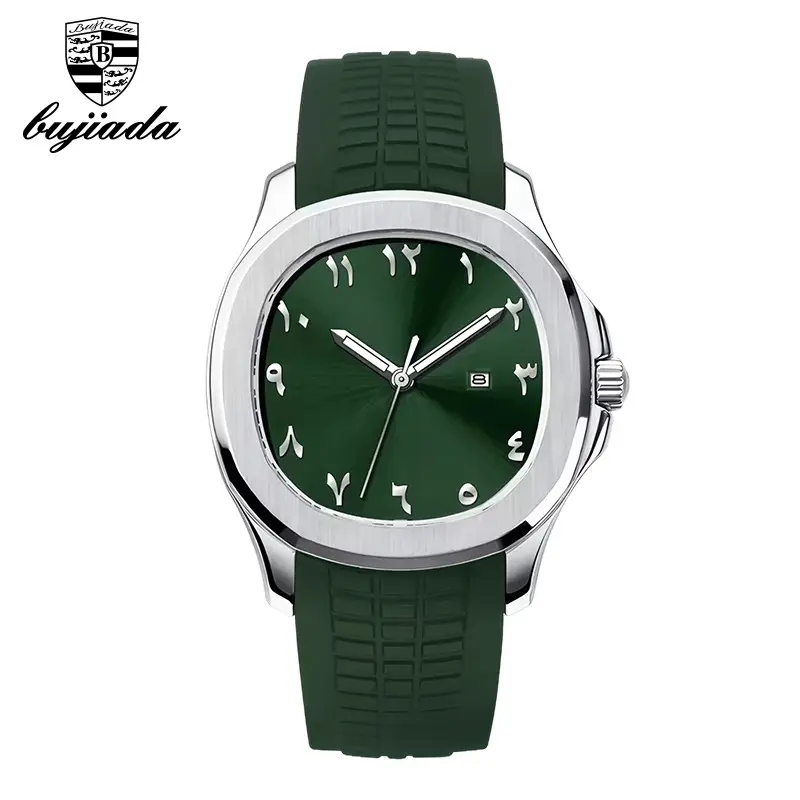 Men's Black Silicone Sports Watch with Quartz Movement - Image 5