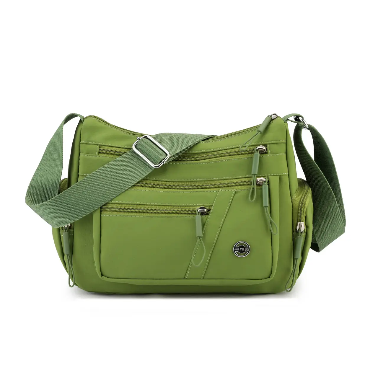 Multi-Compartment Shoulder Crossbody Bag Black Nylon Travel Bag — feature 46