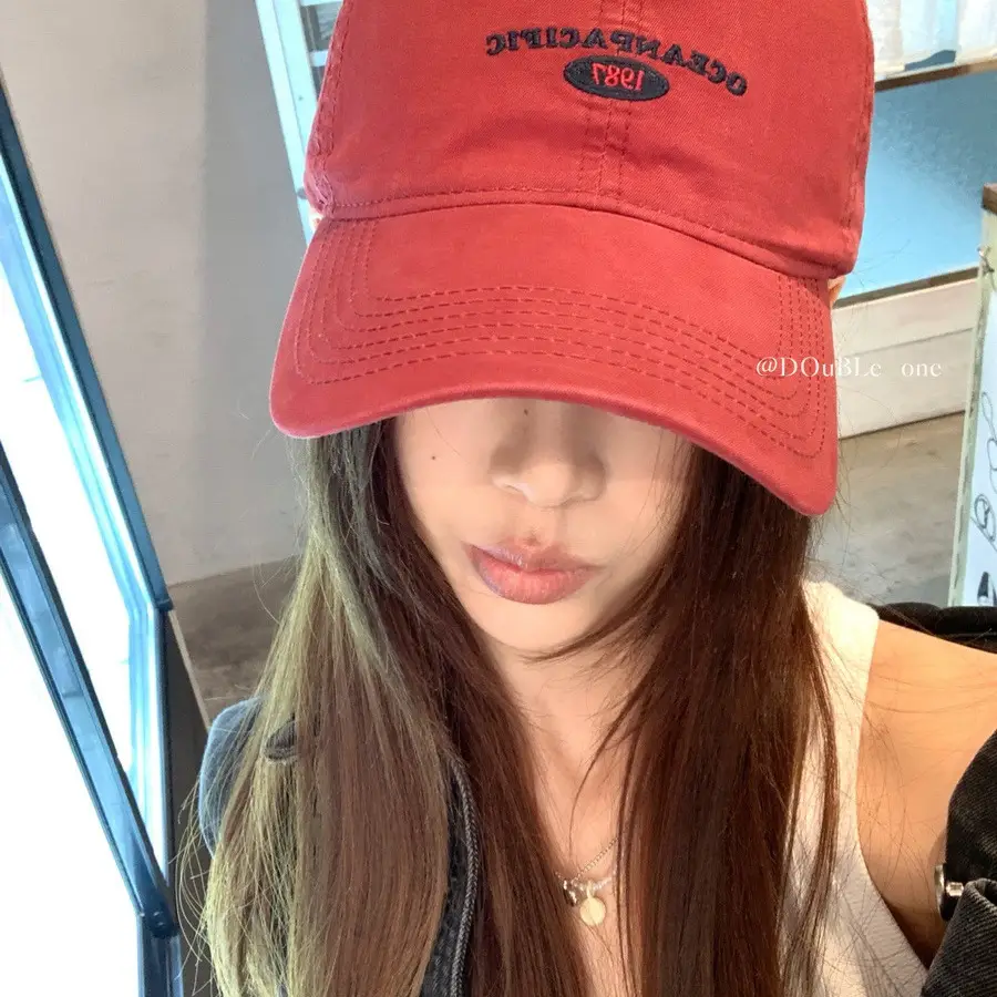 Purple Retro Korean Embroidered Cap for Women & Men - Image 9