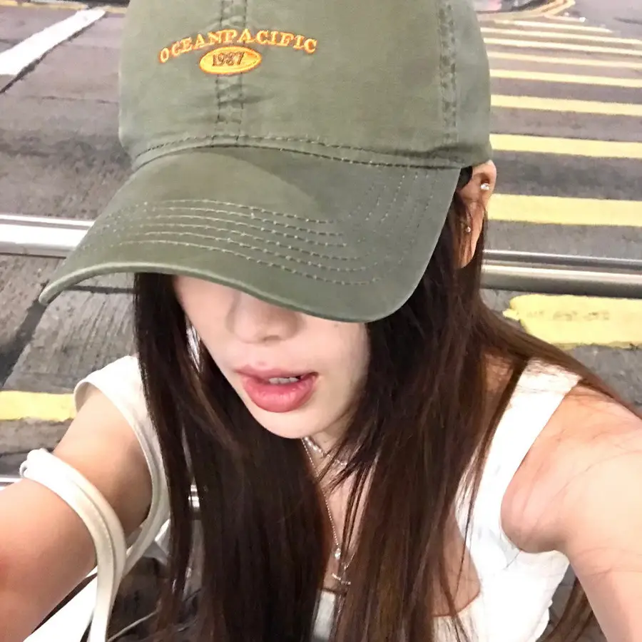Purple Retro Korean Embroidered Cap for Women & Men - Image 11