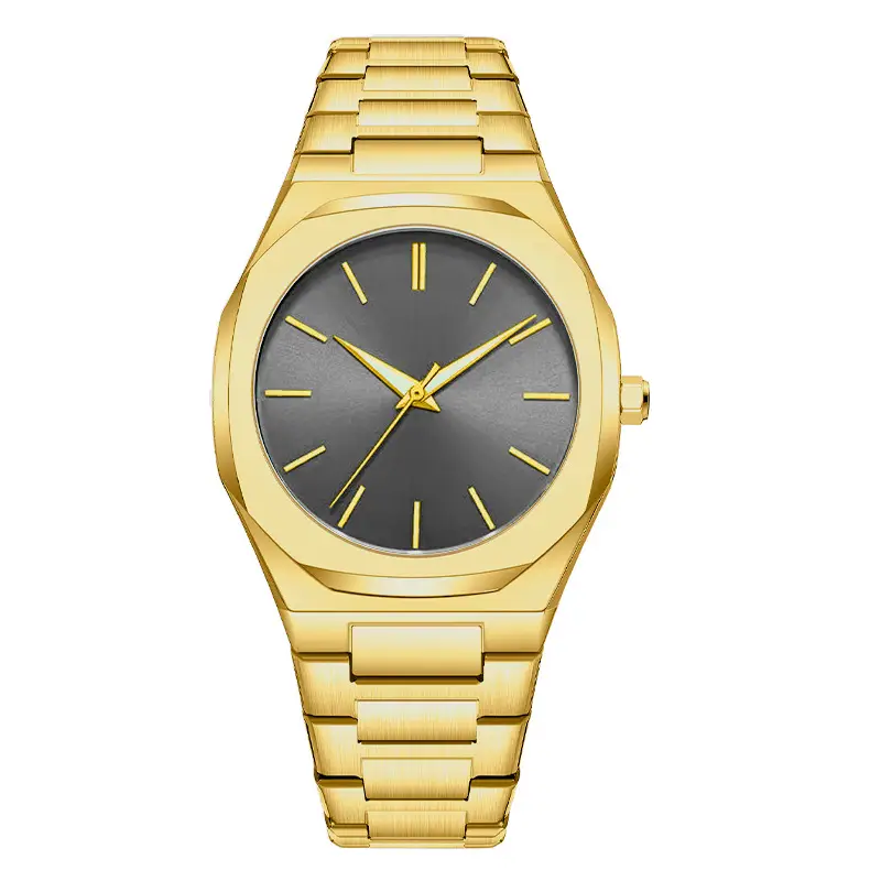 Men's Arabic Numeral Steel Wristwatch Silver Band - Image 10