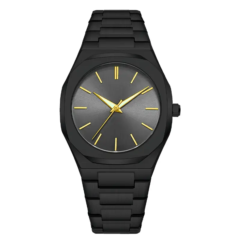 Men's Arabic Numeral Steel Wristwatch Silver Band - Image 7