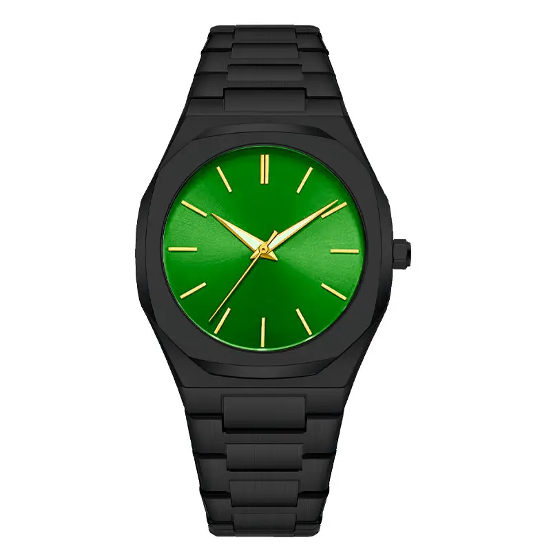 Men's Arabic Numeral Steel Wristwatch Silver Band - Image 9