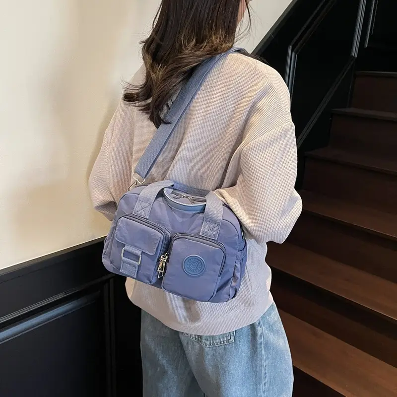 Black Multi-Pocket Women's Shoulder Crossbody Bag - Image 9
