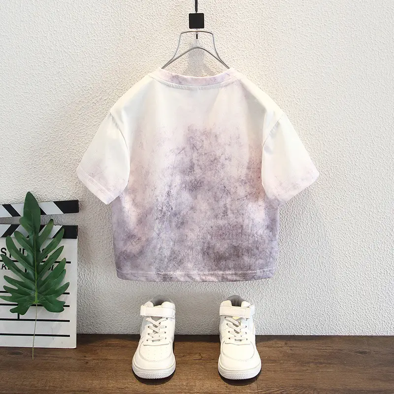 Boys Tie-Dye Short Sleeve T-Shirt Summer 2025 - Image 5