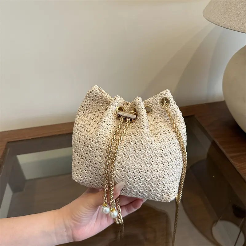 2025 Summer Woven Bucket Bag Women Crossbody - Image 4