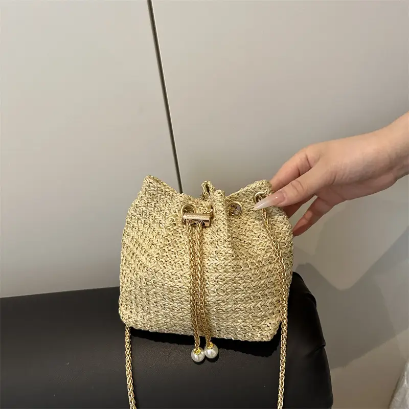 2025 Summer Woven Bucket Bag Women Crossbody - Image 5