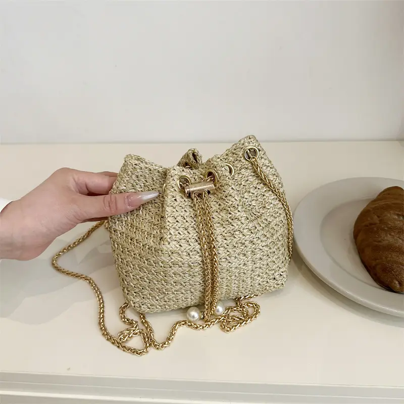 2025 Summer Woven Bucket Bag Women Crossbody - Image 6
