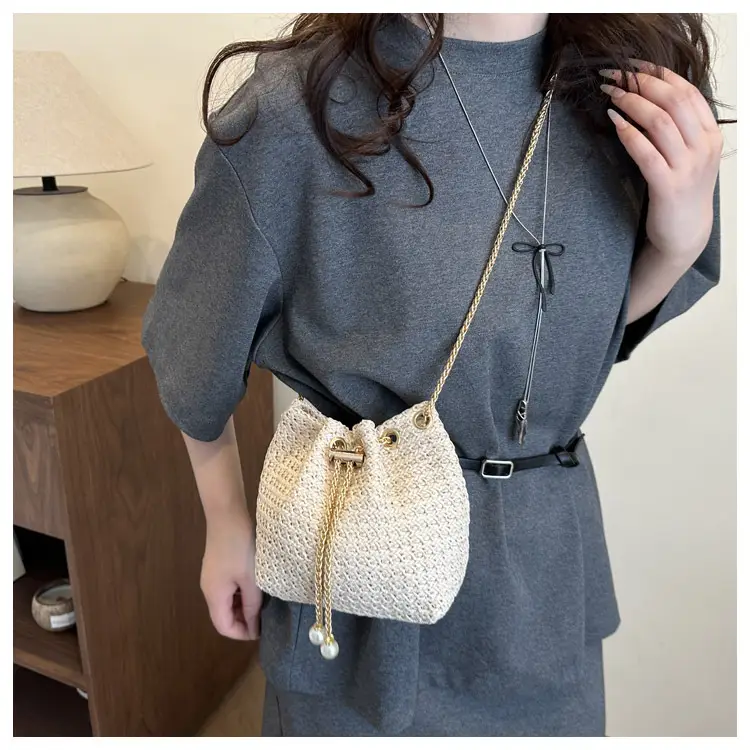 2025 Summer Woven Bucket Bag Women Crossbody — feature 10
