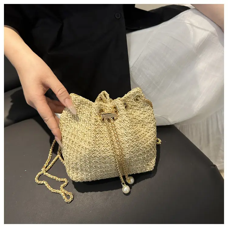 2025 Summer Woven Bucket Bag Women Crossbody — feature 11