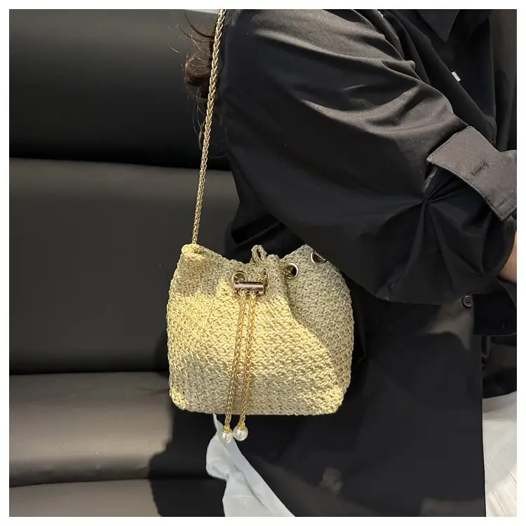 2025 Summer Woven Bucket Bag Women Crossbody — feature 12