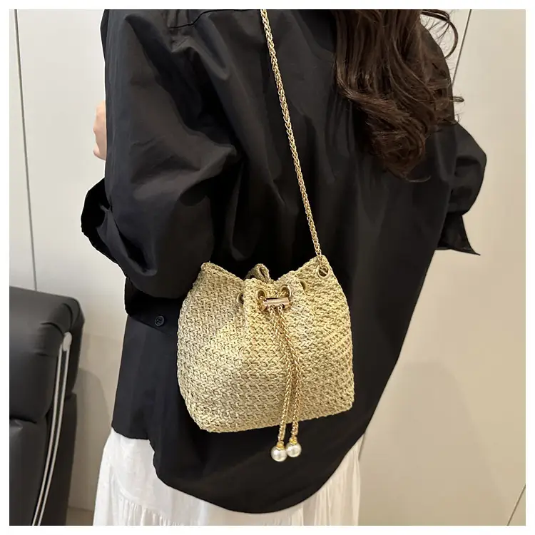 2025 Summer Woven Bucket Bag Women Crossbody — feature 13