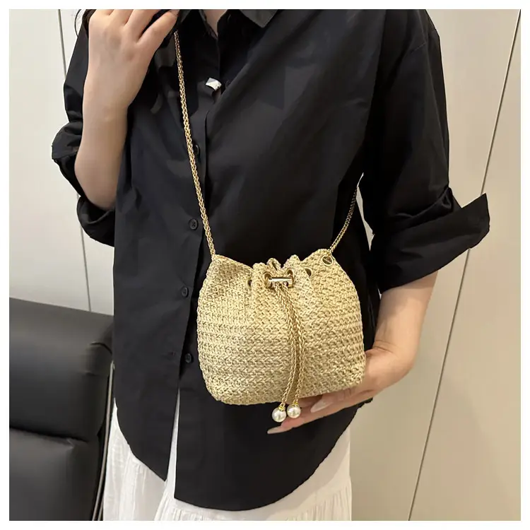 2025 Summer Woven Bucket Bag Women Crossbody — feature 15