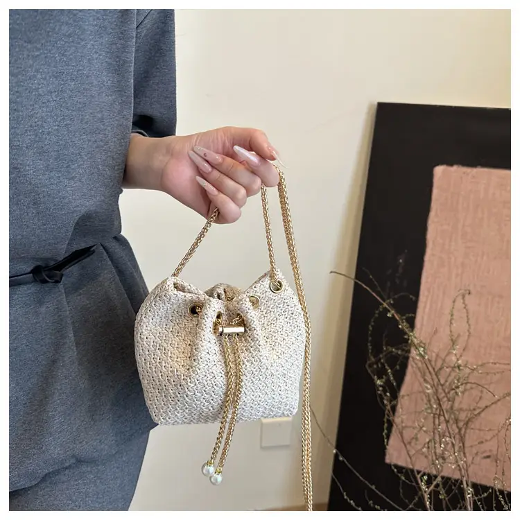 2025 Summer Woven Bucket Bag Women Crossbody — feature 7