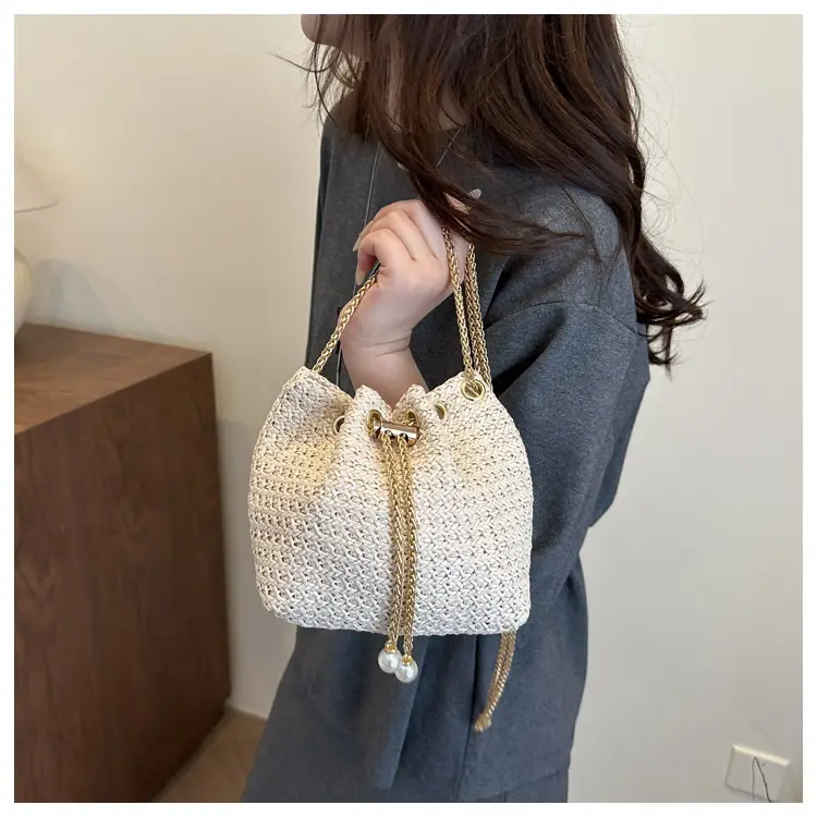 2025 Summer Woven Bucket Bag Women Crossbody — feature 8
