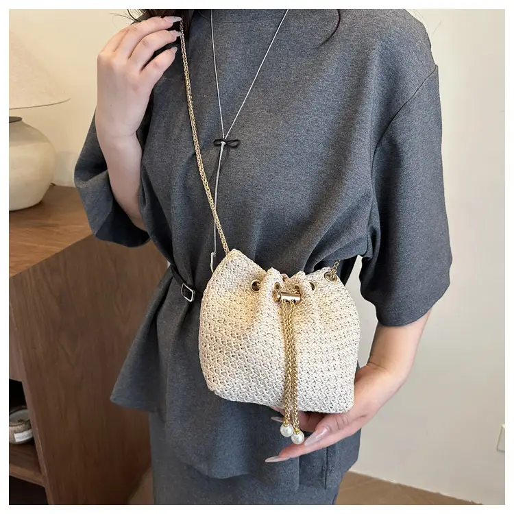 2025 Summer Woven Bucket Bag Women Crossbody — feature 9