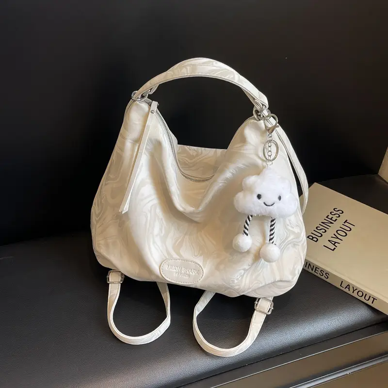 Light Blue Cute Bear Hook Tote Bag for Women - Image 6