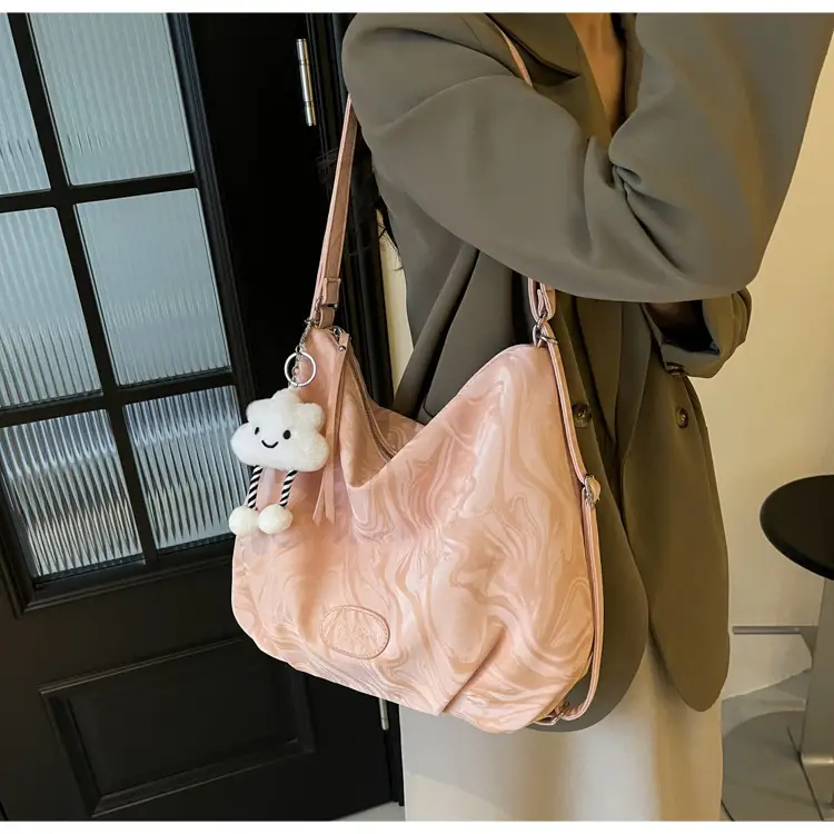 Light Blue Cute Bear Hook Tote Bag for Women — feature 11