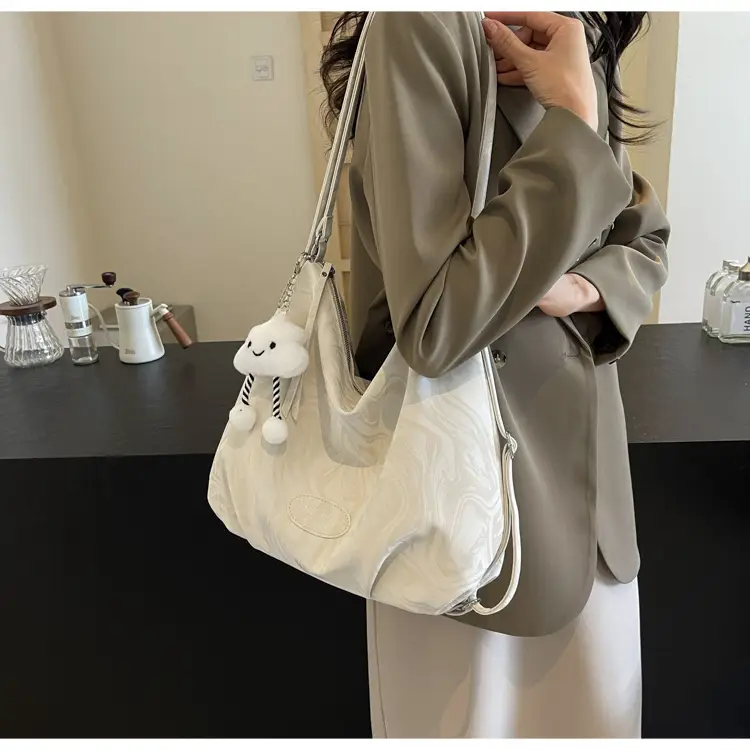 Light Blue Cute Bear Hook Tote Bag for Women — feature 12