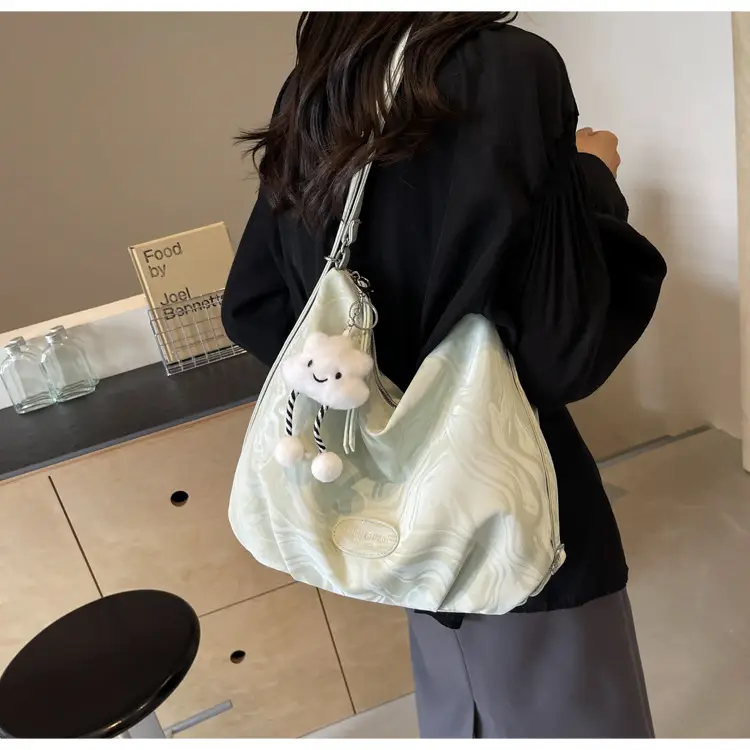 Light Blue Cute Bear Hook Tote Bag for Women — feature 17