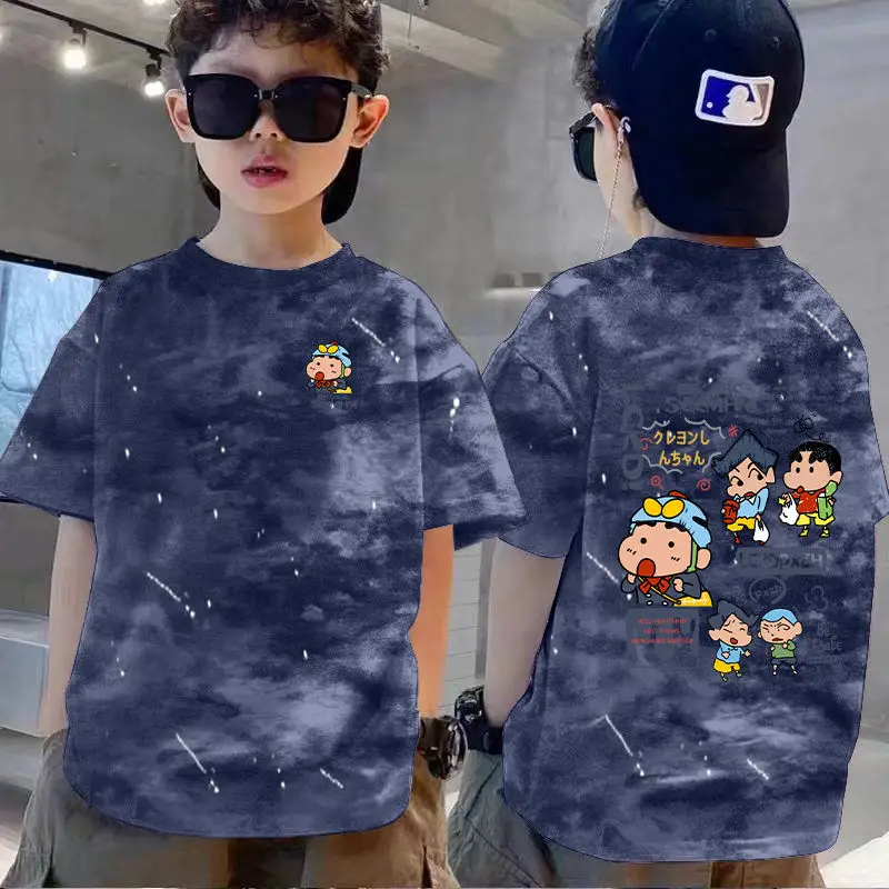 100% Cotton Boys T-Shirt Red White Loose Summer Kids - Image 3