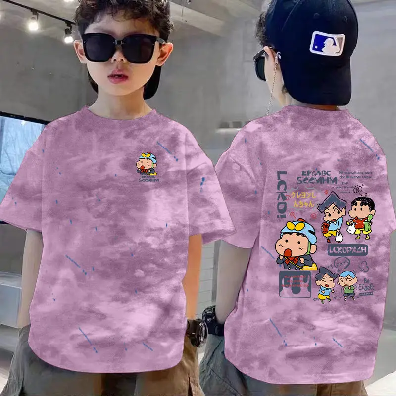 100% Cotton Boys T-Shirt Red White Loose Summer Kids - Image 4