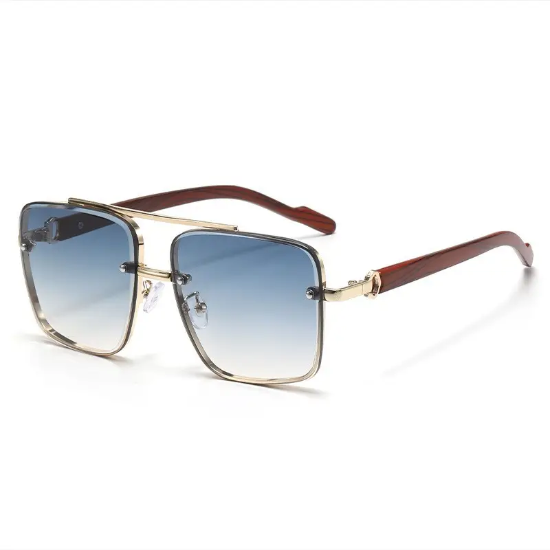 Men's Polarized Sunglasses Retro Brown Gold - Image 10