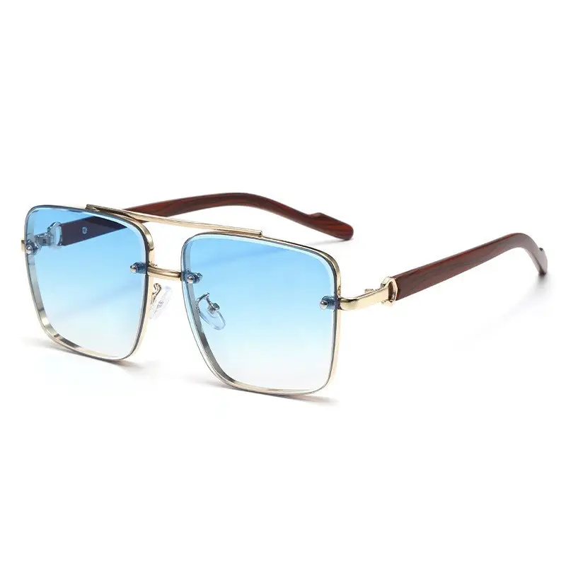 Men's Polarized Sunglasses Retro Brown Gold - Image 11