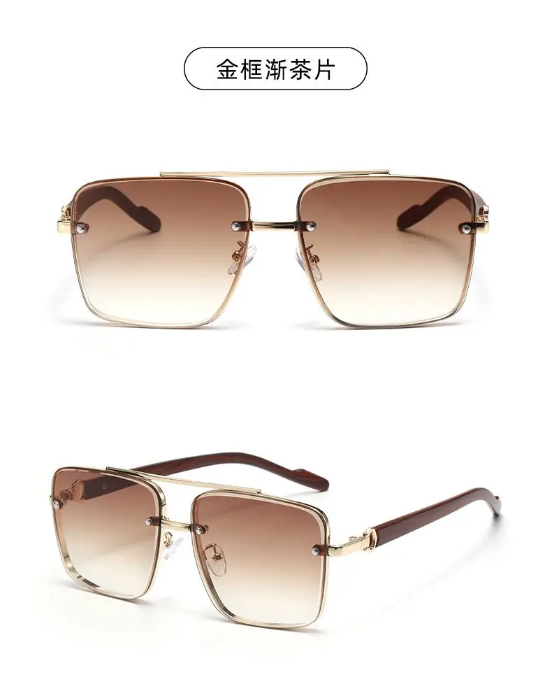 Men's Polarized Sunglasses Retro Brown Gold — feature 14