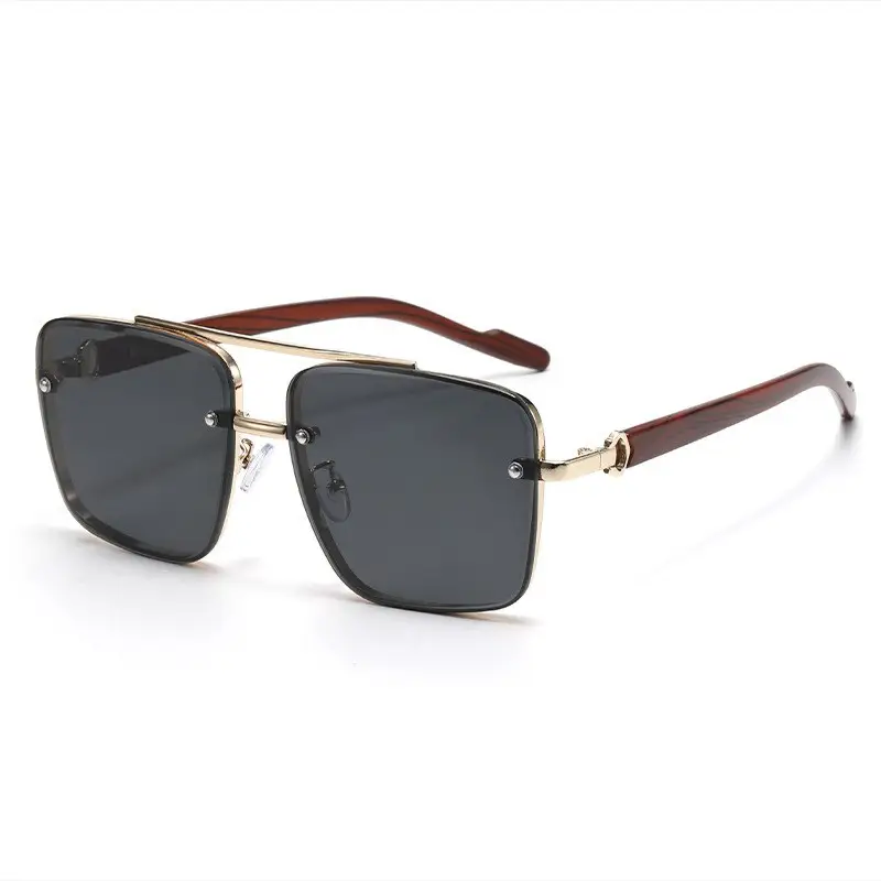 Men's Polarized Sunglasses Retro Brown Gold