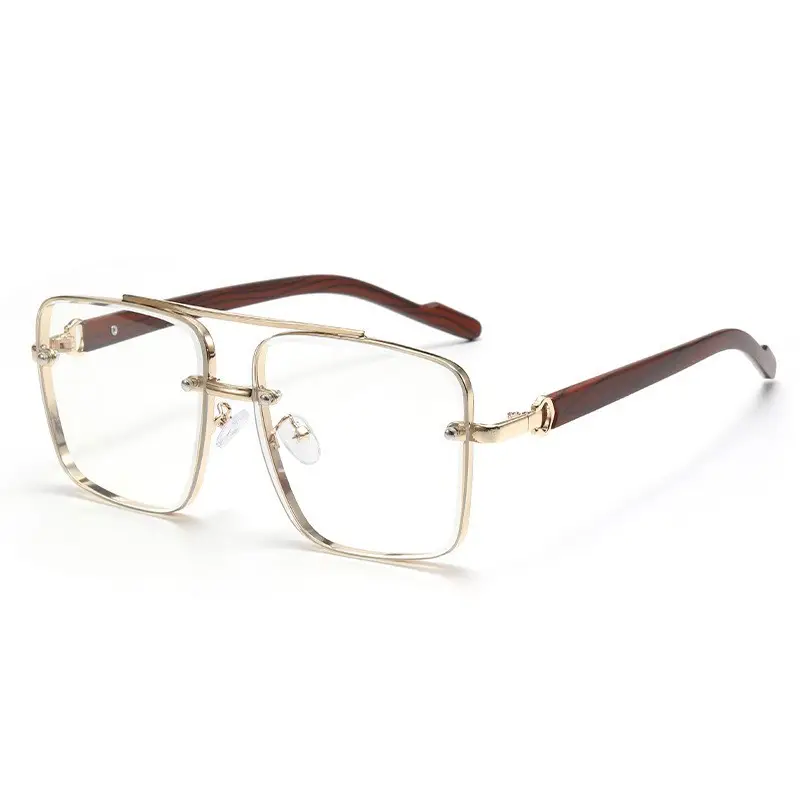 Men's Polarized Sunglasses Retro Brown Gold - Image 2